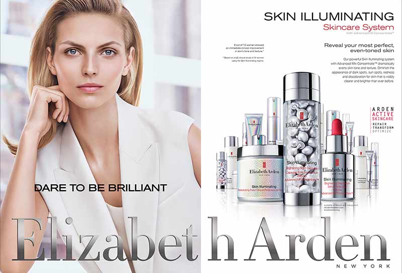 direction artistique skincare elisabeth arden gamme skin illuminating