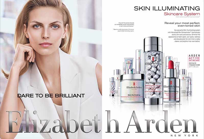 direction artistique skincare elisabeth arden gamme skin illuminating