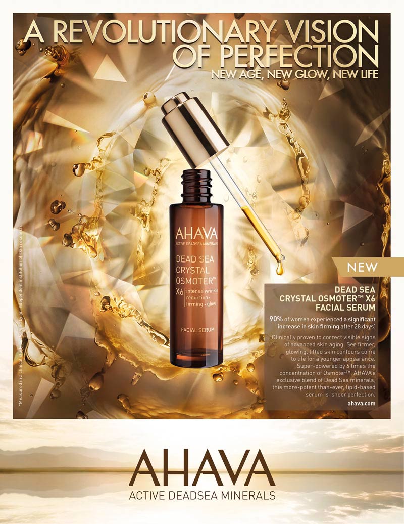 direction artistique skincare pour ahava crystal osmoter