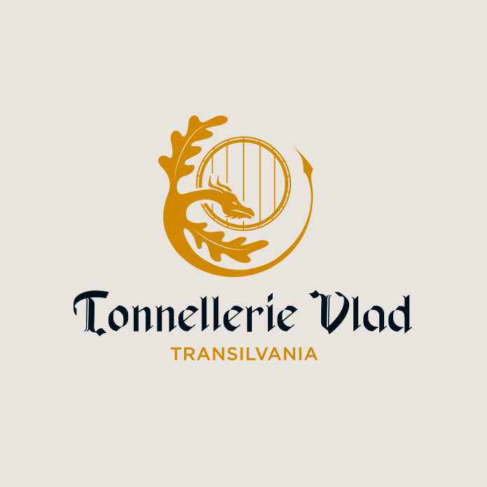 logotype vlad tonnellerie dragon protecteur du tresor, le vin