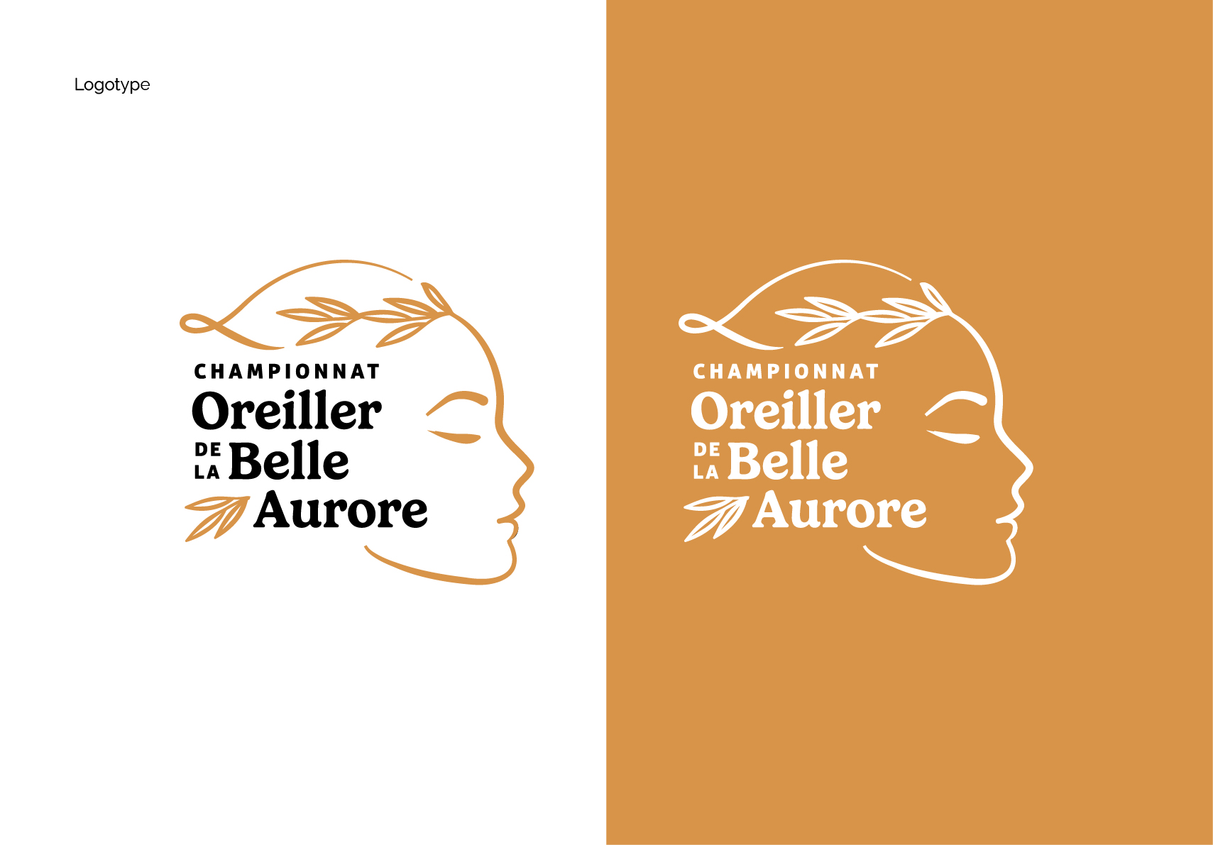 logotype oreiller de la belle aurore par les gauchers studio